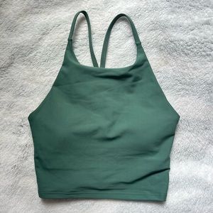 green old navy cropped workout tank